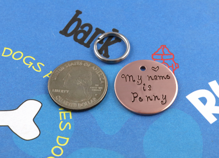 My Name is -  Dog Tag - Personalized handstamped Pet Tag